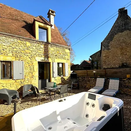 Ferienhaus Petit Paradis De Baran Romantic Stone With Hot Tub Near Sarlat Finsac